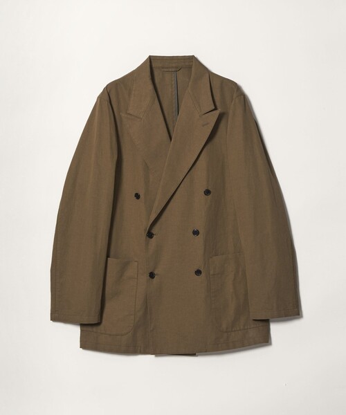 Steven Alan(スティーブンアラン)の「<Steven Alan> コットン/リネン ツイル ダブルブレステッド 6B ジャケット(テーラードジャケット・メンズ・オリーブ/ダークグレー・XL/L/M/S)」の2枚目の写真