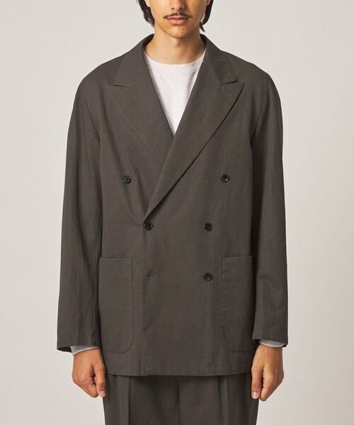 Steven Alan(スティーブンアラン)の「<Steven Alan> コットン/リネン ツイル ダブルブレステッド 6B ジャケット(テーラードジャケット・メンズ・オリーブ/ダークグレー・XL/L/M/S)」の3枚目の写真