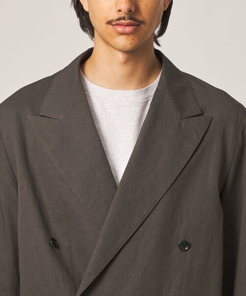 Steven Alan(スティーブンアラン)の「<Steven Alan> コットン/リネン ツイル ダブルブレステッド 6B ジャケット(テーラードジャケット・メンズ・オリーブ/ダークグレー・XL/L/M/S)」の6枚目の写真