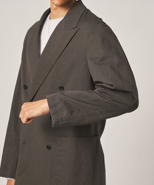 Steven Alan(スティーブンアラン)の「<Steven Alan> コットン/リネン ツイル ダブルブレステッド 6B ジャケット(テーラードジャケット・メンズ・オリーブ/ダークグレー・XL/L/M/S)」の7枚目の写真