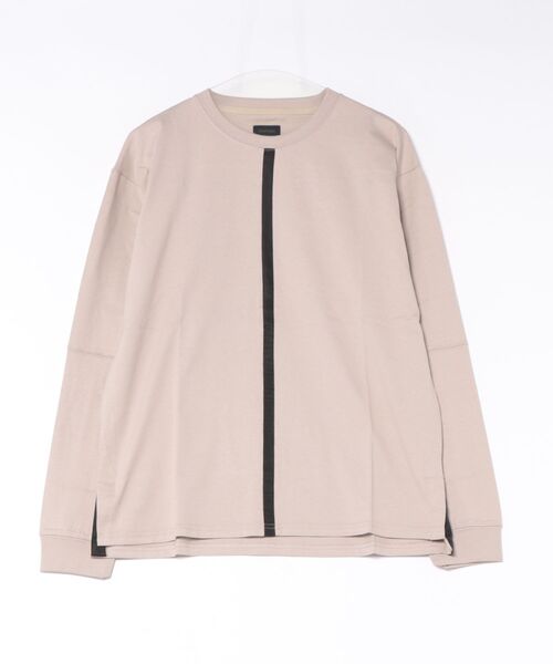 MMMM(エムエムエムエム)の「【MMMM】シルキーコットン セパレートライン ロンT(Tシャツ/カットソー・メンズ・グレイッシュベージュ・MEDIUM)」の1枚目の写真
