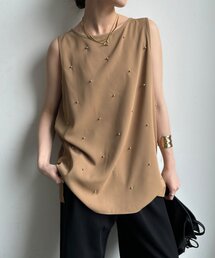 【WEB限定】パールデコタンクブラウス