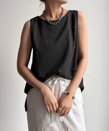 【WEB限定】パールデコタンクブラウス