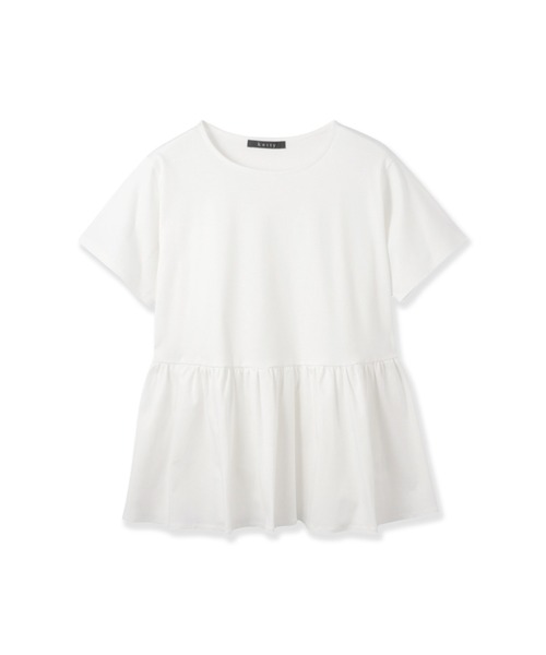 ketty(ケティ)の「【着るUVケア】ペプラム プルオーバー(Tシャツ/カットソー・レディース・オフホワイト/ブラック・M)」の3枚目の写真