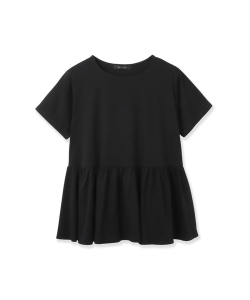 ketty(ケティ)の「【着るUVケア】ペプラム プルオーバー(Tシャツ/カットソー・レディース・オフホワイト/ブラック・M)」の7枚目の写真