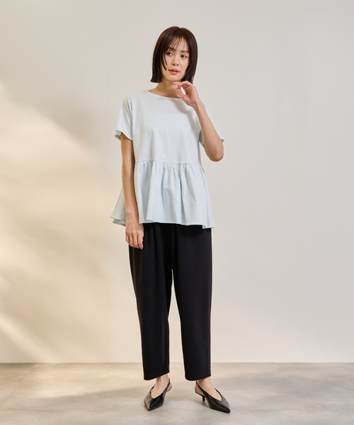ketty(ケティ)の「【着るUVケア】ペプラム プルオーバー(Tシャツ/カットソー・レディース・オフホワイト/ブラック・M)」の18枚目の写真