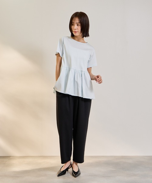 ketty(ケティ)の「【着るUVケア】ペプラム プルオーバー(Tシャツ/カットソー・レディース・オフホワイト/ブラック・M)」の19枚目の写真