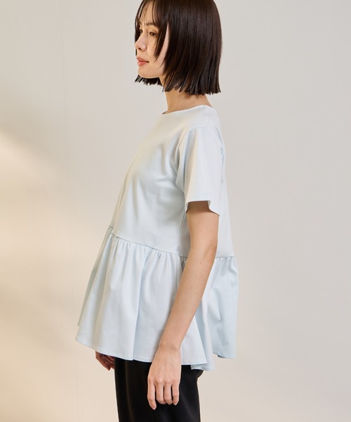ketty(ケティ)の「【着るUVケア】ペプラム プルオーバー(Tシャツ/カットソー・レディース・オフホワイト/ブラック・M)」の20枚目の写真