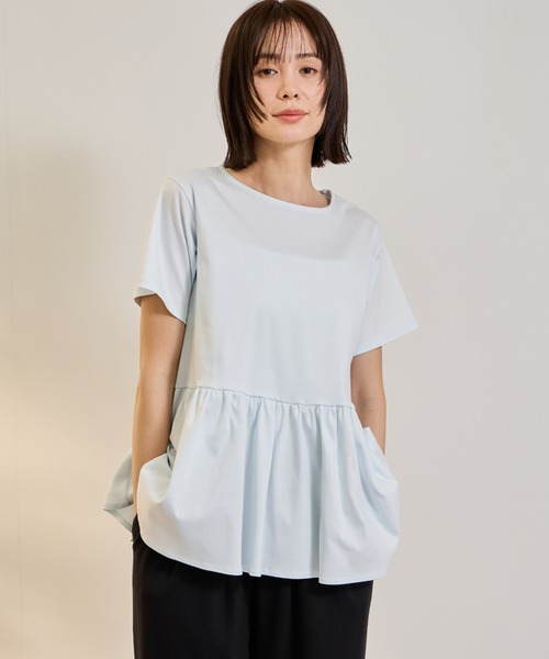 ketty(ケティ)の「【着るUVケア】ペプラム プルオーバー(Tシャツ/カットソー・レディース・オフホワイト/ブラック・M)」の16枚目の写真