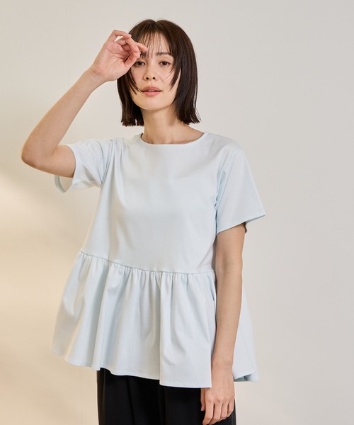 ketty(ケティ)の「【着るUVケア】ペプラム プルオーバー(Tシャツ/カットソー・レディース・オフホワイト/ブラック・M)」の17枚目の写真