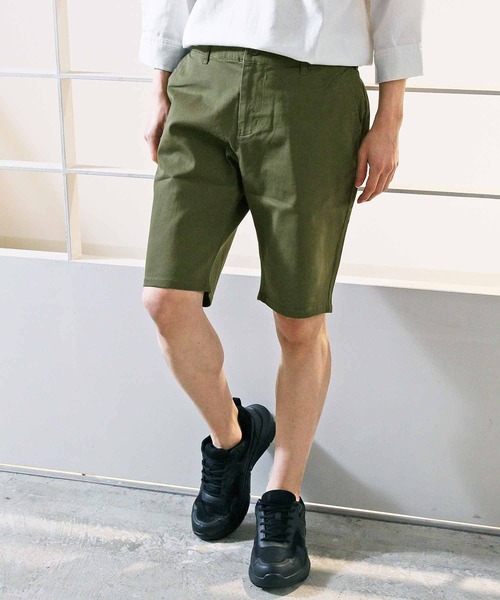 TopIsm(トップイズム)の「コットン無地 ストレッチショートパンツ(チノパンツ・メンズ・ネイビー/オリーブ/レッド/グレー/ホワイト/チャコールグレー/ブラック/ベージュ・XL/L/M/XXL/S)」の6枚目の写真