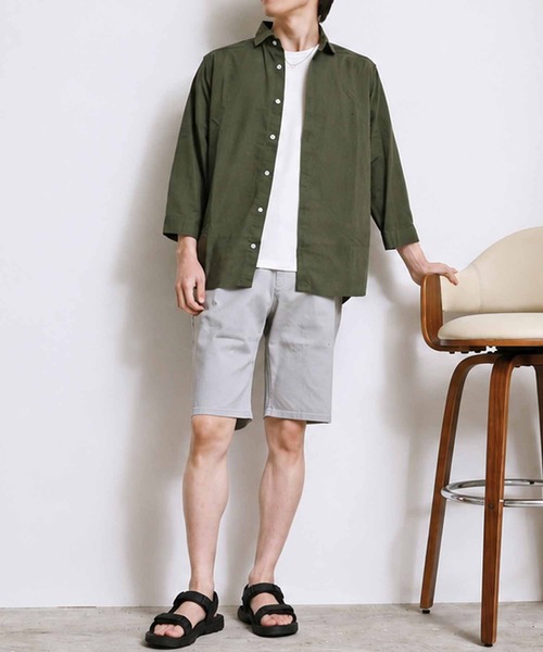 TopIsm(トップイズム)の「コットン無地 ストレッチショートパンツ(チノパンツ・メンズ・ネイビー/オリーブ/レッド/グレー/ホワイト/チャコールグレー/ブラック/ベージュ・XL/L/M/XXL/S)」の10枚目の写真