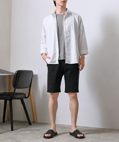 TopIsm(トップイズム)の「コットン無地 ストレッチショートパンツ(チノパンツ・メンズ・ネイビー/オリーブ/レッド/グレー/ホワイト/チャコールグレー/ブラック/ベージュ・XL/L/M/XXL/S)」の9枚目の写真