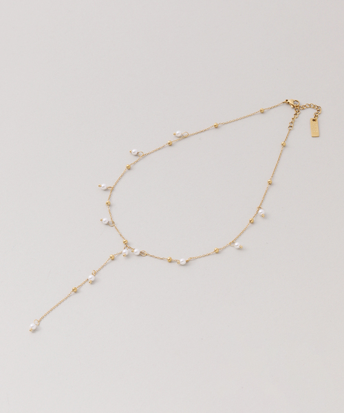 Noble(ノーブル)の「PETER+JUNE/ピーターアンドジューン Dax Pearl Lariat Necklace(ネックレス・レディース・ゴールド・FREE)」の4枚目の写真
