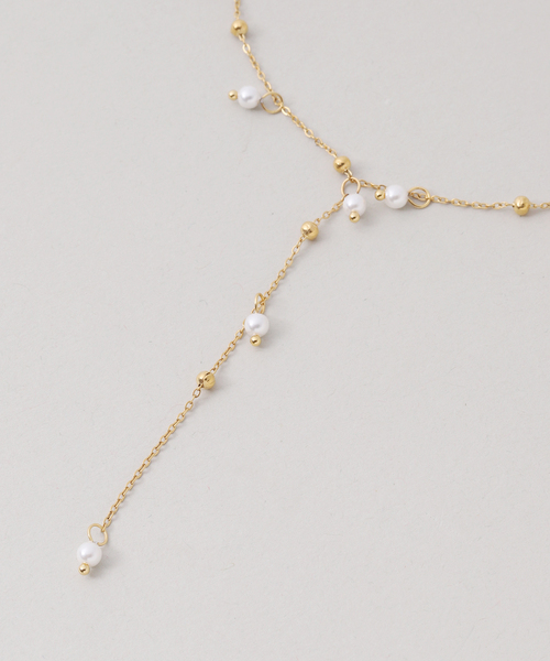Noble(ノーブル)の「PETER+JUNE/ピーターアンドジューン Dax Pearl Lariat Necklace(ネックレス・レディース・ゴールド・FREE)」の5枚目の写真