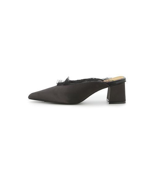 FRAY I.D(フレイアイディー)の「スカラップレースミュールサンダル(サンダル・レディース・ブラック・38/37/36)」の4枚目の写真