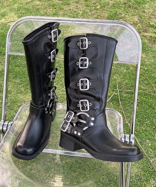 LAC-VERT(ラック・ヴェール)の「サイドベルトエンジニアブーツ(ブーツ・レディース・ブラック/ブラウン・SMALL/MEDIUM/LARGE)」の14枚目の写真