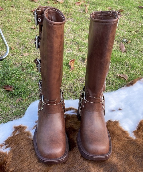 LAC-VERT(ラック・ヴェール)の「サイドベルトエンジニアブーツ(ブーツ・レディース・ブラック/ブラウン・SMALL/MEDIUM/LARGE)」の21枚目の写真