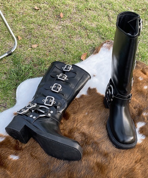 LAC-VERT(ラック・ヴェール)の「サイドベルトエンジニアブーツ(ブーツ・レディース・ブラック/ブラウン・SMALL/MEDIUM/LARGE)」の13枚目の写真