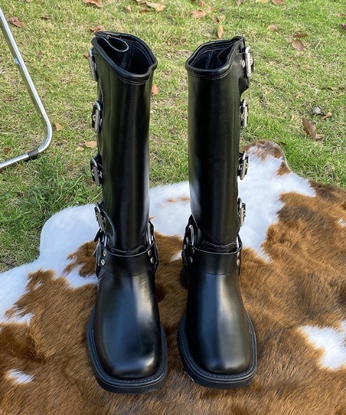 LAC-VERT(ラック・ヴェール)の「サイドベルトエンジニアブーツ(ブーツ・レディース・ブラック/ブラウン・SMALL/MEDIUM/LARGE)」の10枚目の写真