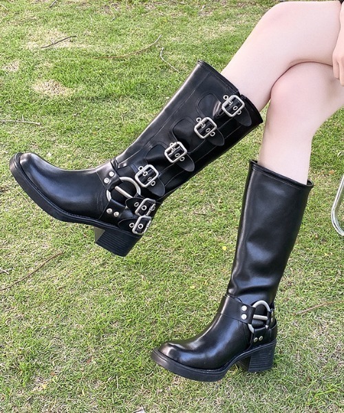 LAC-VERT(ラック・ヴェール)の「サイドベルトエンジニアブーツ(ブーツ・レディース・ブラック/ブラウン・SMALL/MEDIUM/LARGE)」の4枚目の写真