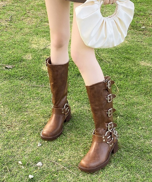 LAC-VERT(ラック・ヴェール)の「サイドベルトエンジニアブーツ(ブーツ・レディース・ブラック/ブラウン・SMALL/MEDIUM/LARGE)」の19枚目の写真