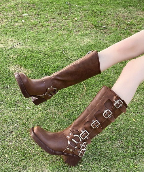 LAC-VERT(ラック・ヴェール)の「サイドベルトエンジニアブーツ(ブーツ・レディース・ブラック/ブラウン・SMALL/MEDIUM/LARGE)」の18枚目の写真