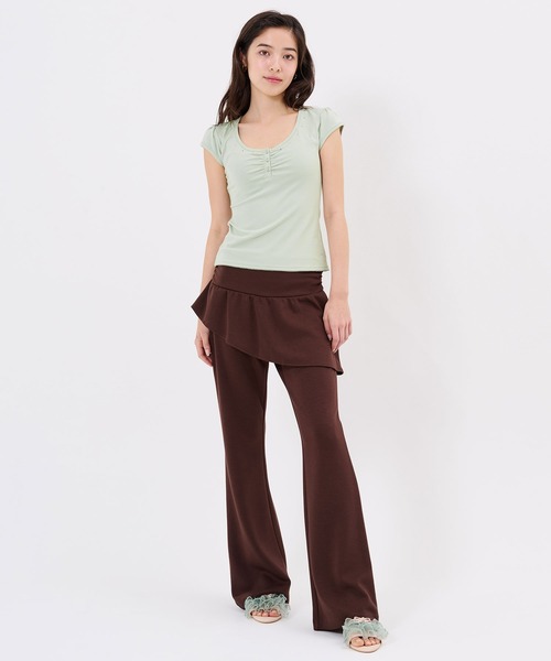 TINA:JOJUN(ティーナジョジュン)の「バックオープン ヘンリーネック カットソー TINA:JOJUN(Tシャツ/カットソー・レディース・ラベンダー/ネイビー/ミント/ホワイト・M)」の21枚目の写真
