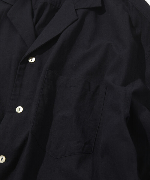 CAHLUMN（カウラム）の「CAHLUMN/カウラム Cotton Linen Open Collar Shirt（シャツ/ブラウス・メンズ・ネイビー・#18/MEDIUM/LARGE/X-LARGE/XX-LARGE）」の4枚目の写真