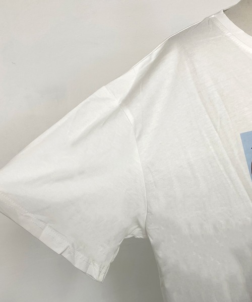 CRB(シーアールビー)の「パネル転写キャットビッグTシャツ(Tシャツ/カットソー・レディース・レッド/チャコール/オフホワイト・F)」の20枚目の写真
