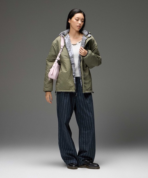 X-girl（エックスガール）の「STRING COLLAR L/S COMPACT TOP（Tシャツ/カットソー・レディース・ホワイト/ブラック・ONE SIZE）」の11枚目の写真