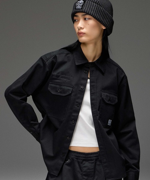 X-girl（エックスガール）の「STRING COLLAR L/S COMPACT TOP（Tシャツ/カットソー・レディース・ホワイト/ブラック・ONE SIZE）」の18枚目の写真