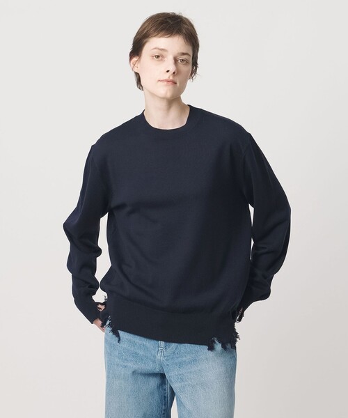 LOEFF（ロエフ）の「＜LOEFF＞ダメージ ニット プルオーバー UNISEX（ニット/セーター・レディース・ブラック/ネイビー/ブラウン系・2/1/0）」の17枚目の写真