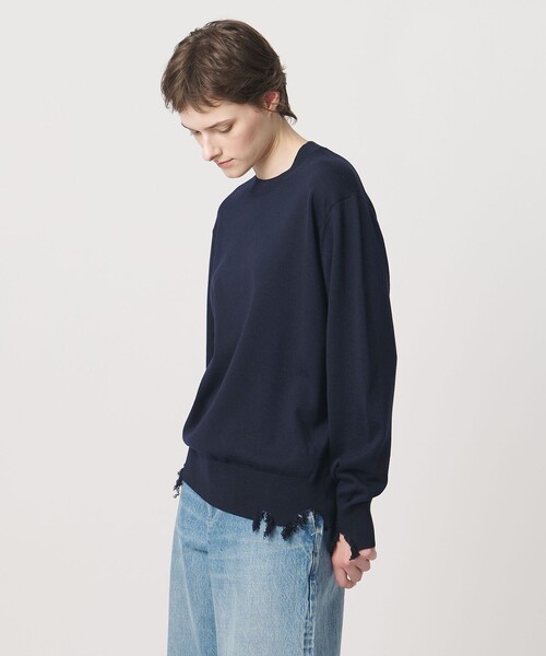 LOEFF（ロエフ）の「＜LOEFF＞ダメージ ニット プルオーバー UNISEX（ニット/セーター・レディース・ブラック/ネイビー/ブラウン系・2/1/0）」の18枚目の写真