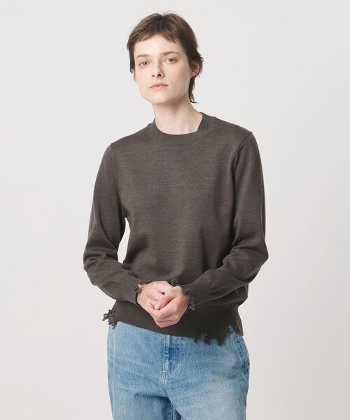 LOEFF（ロエフ）の「＜LOEFF＞ダメージ ニット プルオーバー UNISEX（ニット/セーター・レディース・ブラック/ネイビー/ブラウン系・2/1/0）」の21枚目の写真