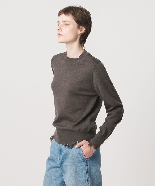 LOEFF（ロエフ）の「＜LOEFF＞ダメージ ニット プルオーバー UNISEX（ニット/セーター・レディース・ブラック/ネイビー/ブラウン系・2/1/0）」の22枚目の写真