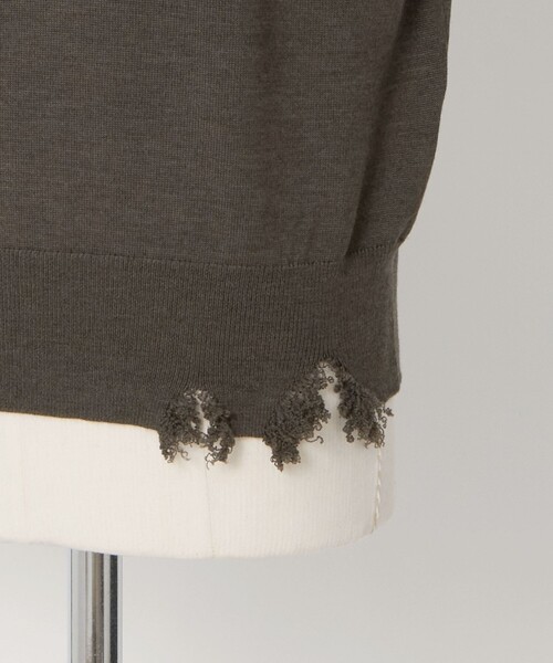 LOEFF(ロエフ)の「<LOEFF>ダメージ ニット プルオーバー UNISEX(ニット/セーター・レディース・ブラック/ネイビー/ブラウン系・2/1/0)」の7枚目の写真