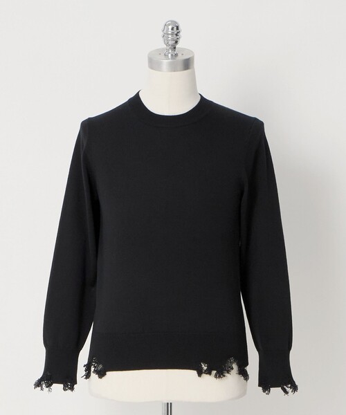 LOEFF（ロエフ）の「＜LOEFF＞ダメージ ニット プルオーバー UNISEX（ニット/セーター・レディース・ブラック/ネイビー/ブラウン系・2/1/0）」の12枚目の写真