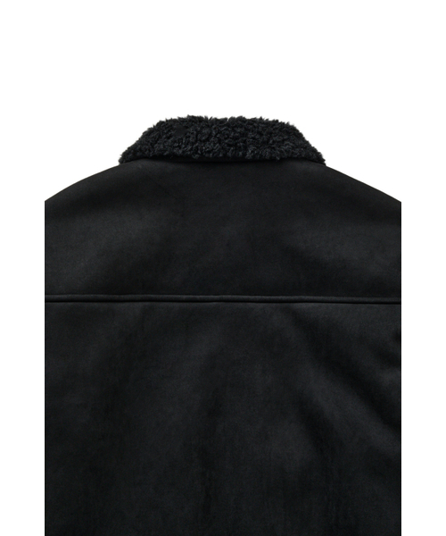 DEINET(ダイニット)の「FAUX SUEDE FUR MUSTANG JACKET IN BLACK(ムートンコート・レディース・その他・FREE)」の5枚目の写真