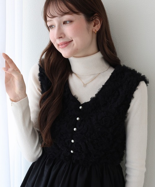 BLUEEAST(ブルーイースト)の「チュールバルーンビスチェ(ベスト・レディース・アイボリー/ブラック・MEDIUM/LARGE)」の19枚目の写真