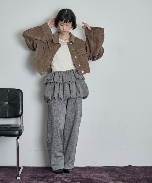 THE YOn(ザヨン)の「ツイードバルーンミニスカート(スカート・レディース・ブラウン/グレー・FREE)」の17枚目の写真