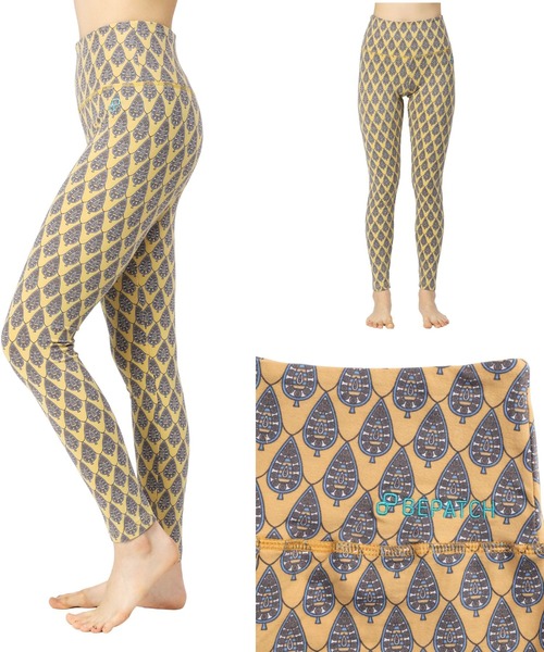 OLD BETTY'S(オールドベティーズ)の「BEPATCH ヨガパンツ (ハイウエスト柄)(レギンス/スパッツ・レディース・マスタード/レッド・FREE)」の1枚目の写真