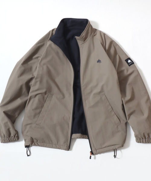 LOGOS(ロゴス)の「LOGOS/ロゴス 2Way Mountain Jacket/撥水 リバーシブル ナイロン 裏フリース マウンテンジャケット/ブルゾン/レディース メンズ(ブルゾン・メンズ・カーキ/ベージュ/ブラック・M/L/LL)」の2枚目の写真