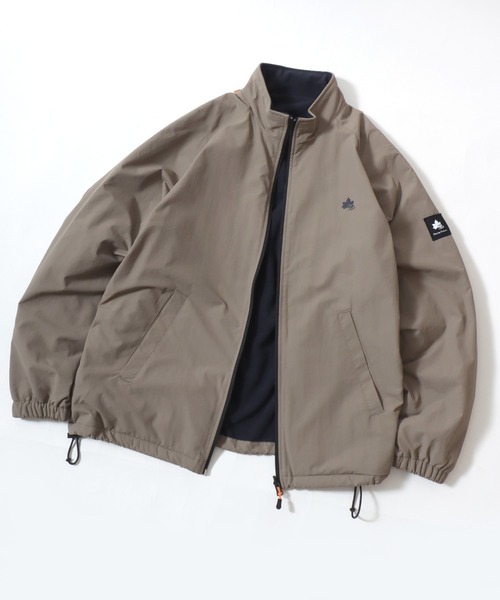 LOGOS(ロゴス)の「LOGOS/ロゴス 2Way Mountain Jacket/撥水 リバーシブル ナイロン 裏フリース マウンテンジャケット/ブルゾン/レディース メンズ(ブルゾン・メンズ・カーキ/ベージュ/ブラック・M/L/LL)」の5枚目の写真