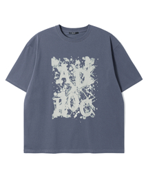 男女共用スプラッターグラフィックTシャツ (CH-GREY) (HC6STA6)