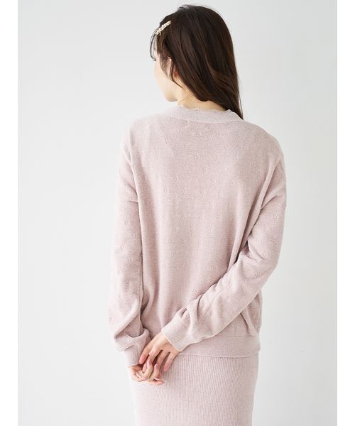 SNIDEL HOME（スナイデルホーム）の「【イフミック®】ニットカーディガン（ルームウェア/パジャマ・レディース・ピンク/アイボリー/モカ・F）」の14枚目の写真
