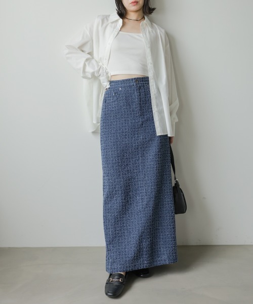 Bab（バブ）の「【サイズ展開あり】ドットダメージデニムスカート（スカート・レディース・インディゴブルー/ブラック・S/M）」の6枚目の写真