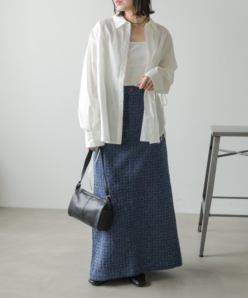 Bab（バブ）の「【サイズ展開あり】ドットダメージデニムスカート（スカート・レディース・インディゴブルー/ブラック・S/M）」の7枚目の写真