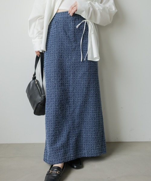 Bab（バブ）の「【サイズ展開あり】ドットダメージデニムスカート（スカート・レディース・インディゴブルー/ブラック・S/M）」の8枚目の写真