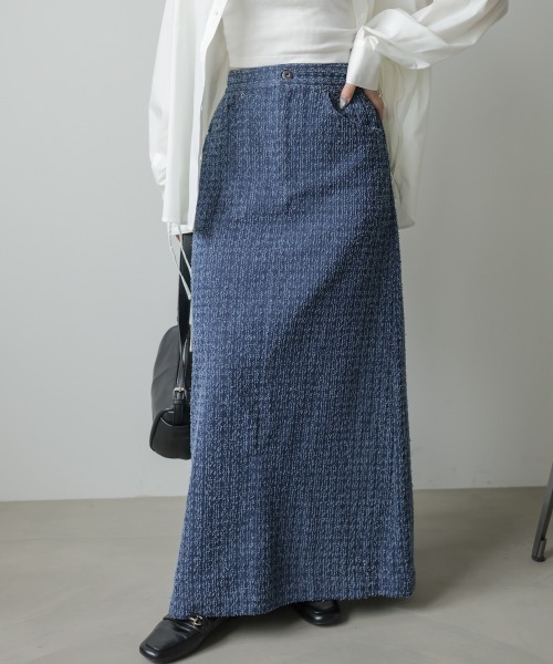 Bab（バブ）の「【サイズ展開あり】ドットダメージデニムスカート（スカート・レディース・インディゴブルー/ブラック・S/M）」の9枚目の写真